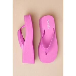 Seychelles Skyscraper Fuchsia Flatform Sandals